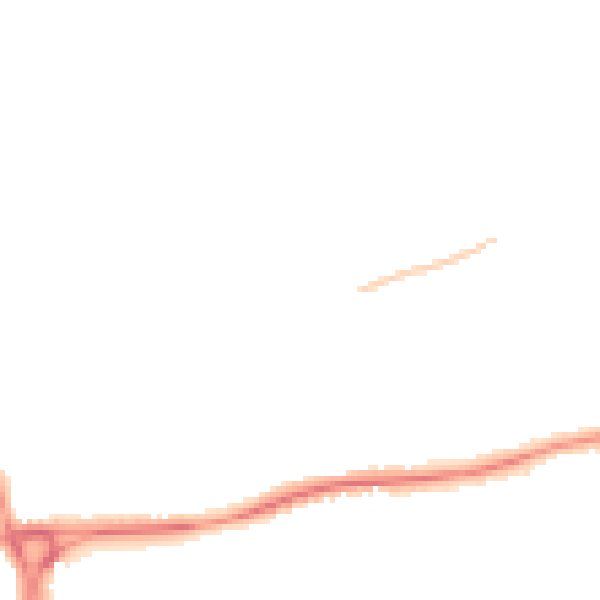 Night-time road noise heatmap for NN3 2SW