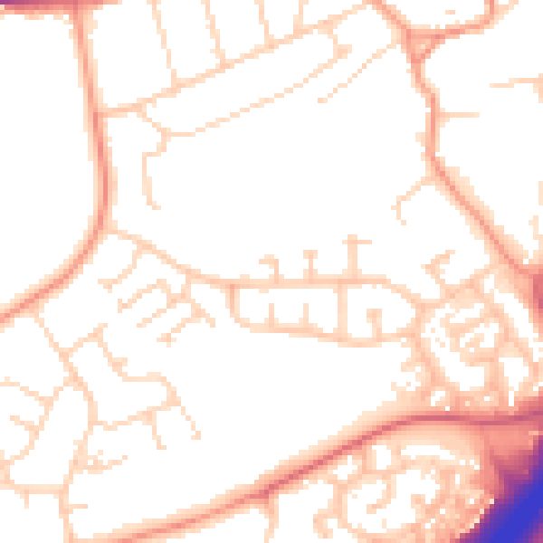 Daytime road noise heatmap for NN3 3AF
