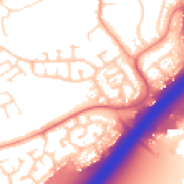 Daytime road noise heatmap for NN3 3BA