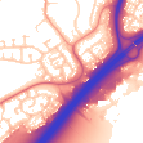 Daytime road noise heatmap for NN3 3BH