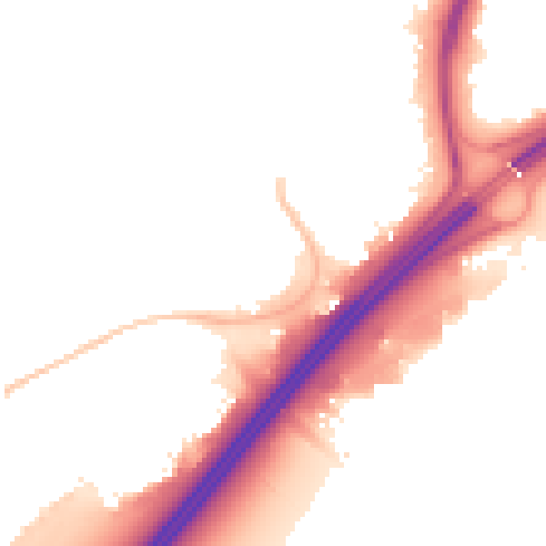 Night-time road noise heatmap for NN3 3BH
