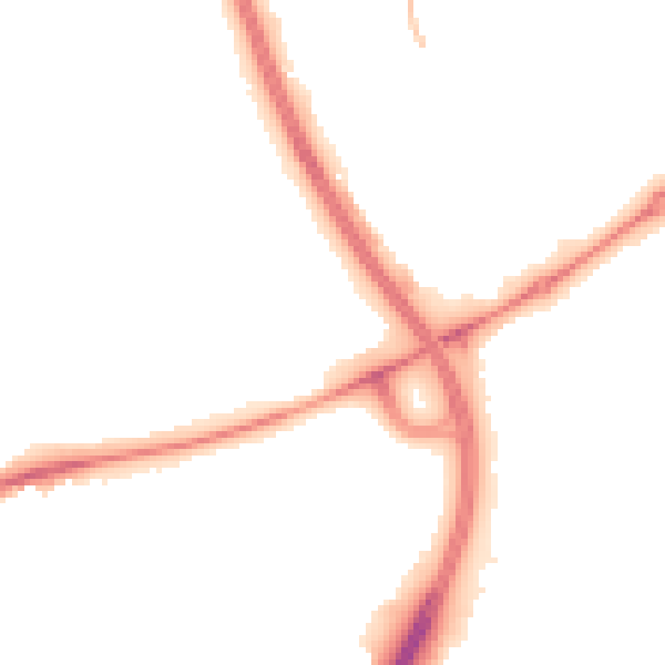 Night-time road noise heatmap for NN3 3DW