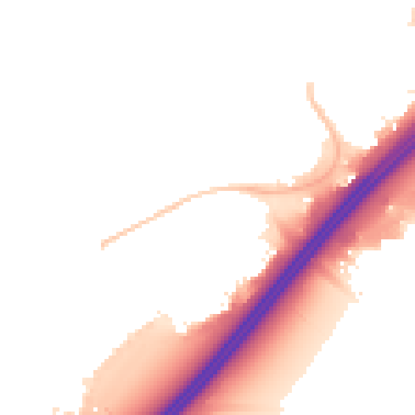 Night-time road noise heatmap for NN3 3EQ