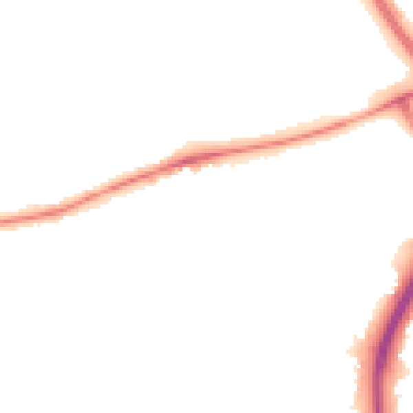 Night-time road noise heatmap for NN3 3JW
