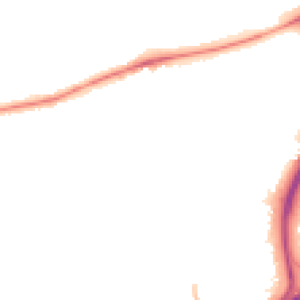 Night-time road noise heatmap for NN3 3JX
