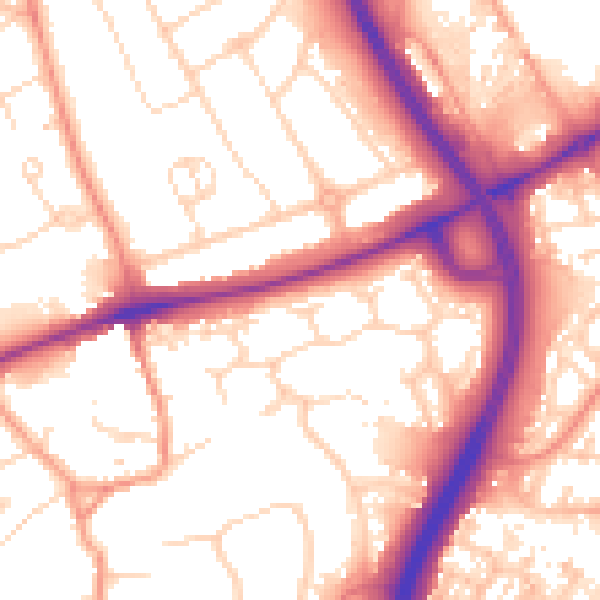 Daytime road noise heatmap for NN3 3PH