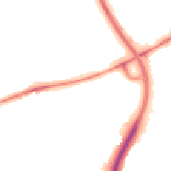 Night-time road noise heatmap for NN3 3PH