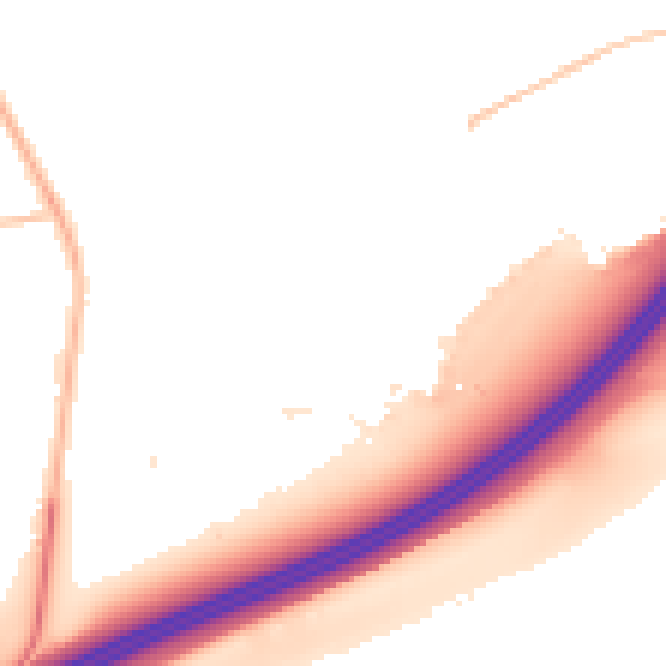 Night-time road noise heatmap for NN3 3QG