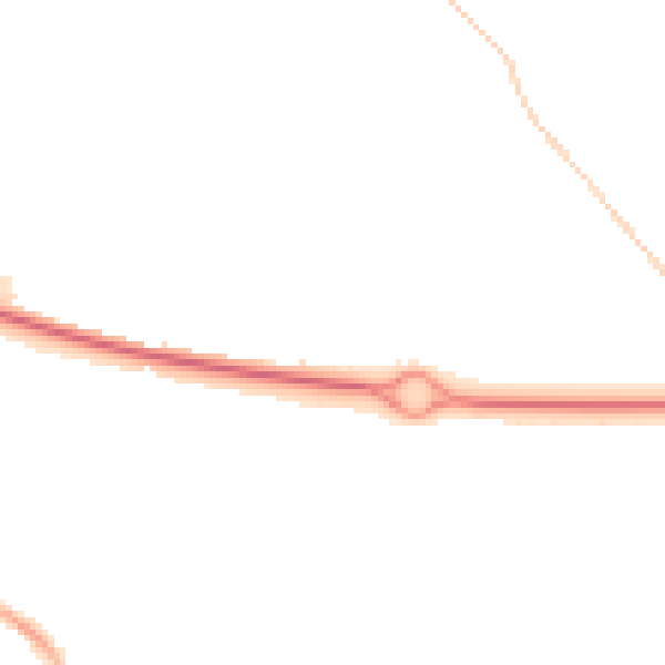 Night-time road noise heatmap for NN3 5DJ