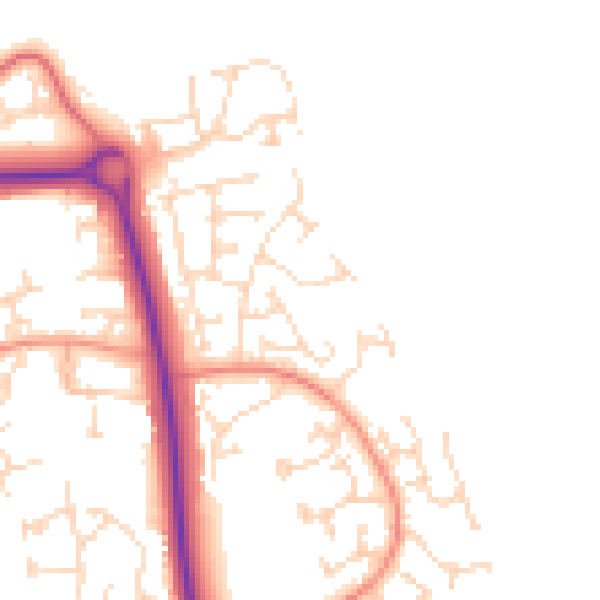 Daytime road noise heatmap for NN3 5DU