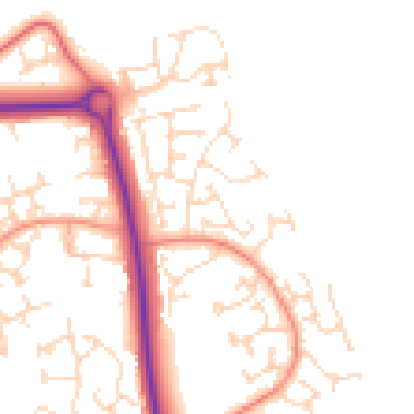 Daytime road noise heatmap for NN3 5ET