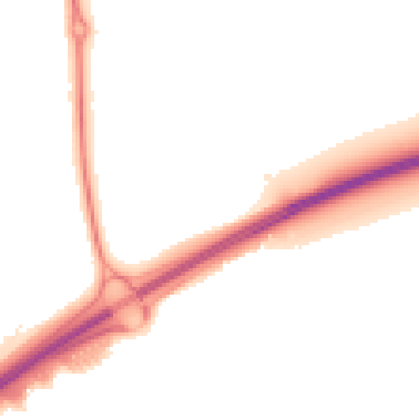 Night-time road noise heatmap for NN3 5FB