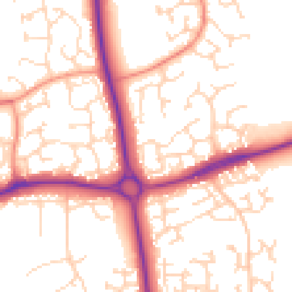 Daytime road noise heatmap for NN3 5HS