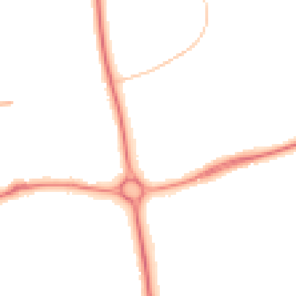 Night-time road noise heatmap for NN3 5HS
