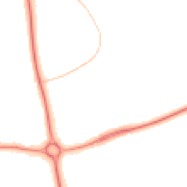 Night-time road noise heatmap for NN3 5JF