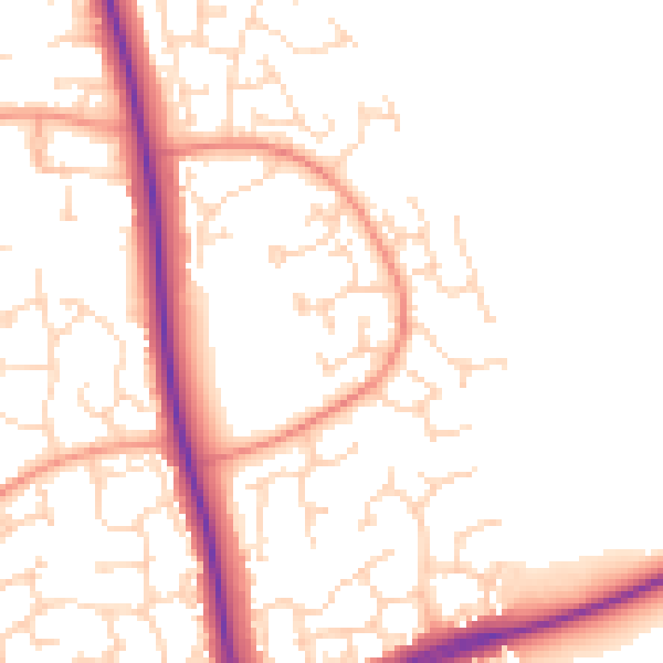 Daytime road noise heatmap for NN3 5JL