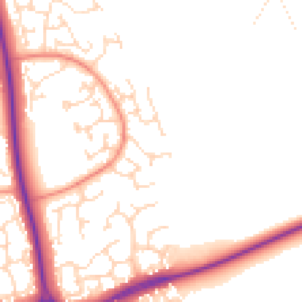 Daytime road noise heatmap for NN3 5JS