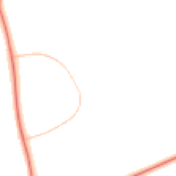 Night-time road noise heatmap for NN3 5LY