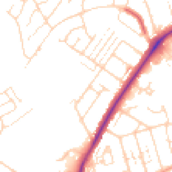 Daytime road noise heatmap for NN3 6BB