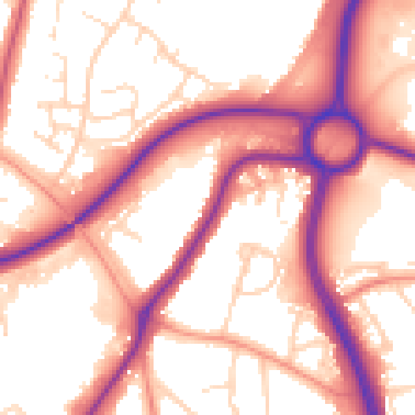 Daytime road noise heatmap for NN3 6HP