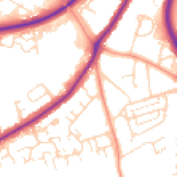 Daytime road noise heatmap for NN3 6NT