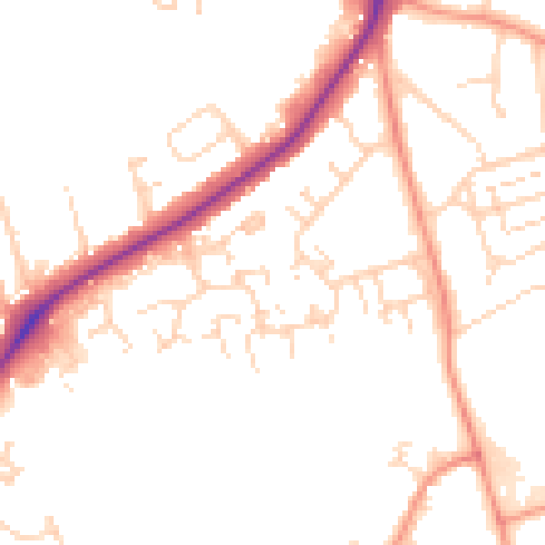 Daytime road noise heatmap for NN3 6PN