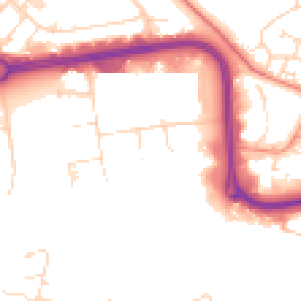 Daytime road noise heatmap for NN3 6RU