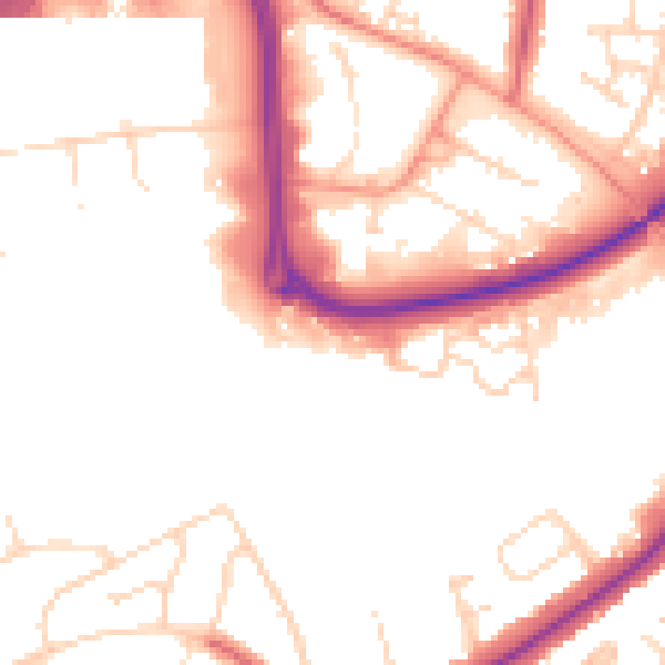 Daytime road noise heatmap for NN3 6RW