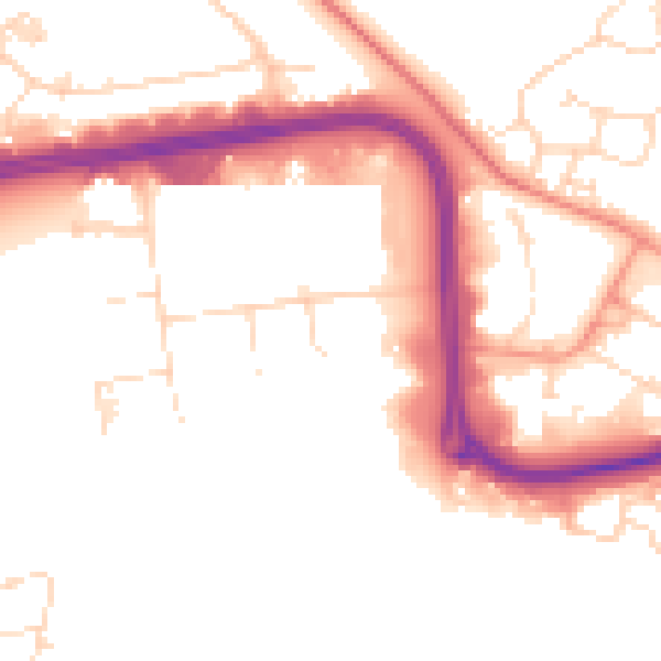 Daytime road noise heatmap for NN3 6SU