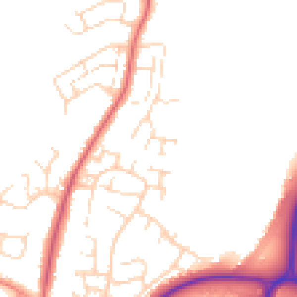 Daytime road noise heatmap for NN3 7BH