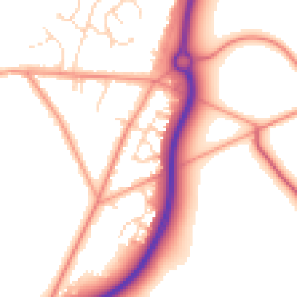 Daytime road noise heatmap for NN3 7DR
