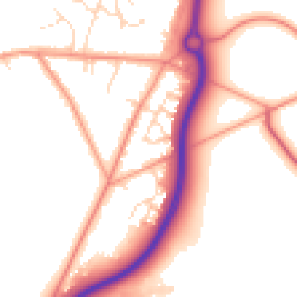 Daytime road noise heatmap for NN3 7DT