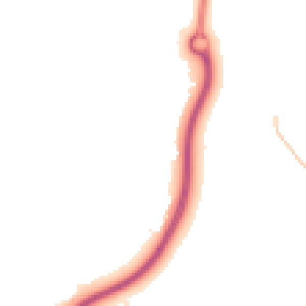 Night-time road noise heatmap for NN3 7DT