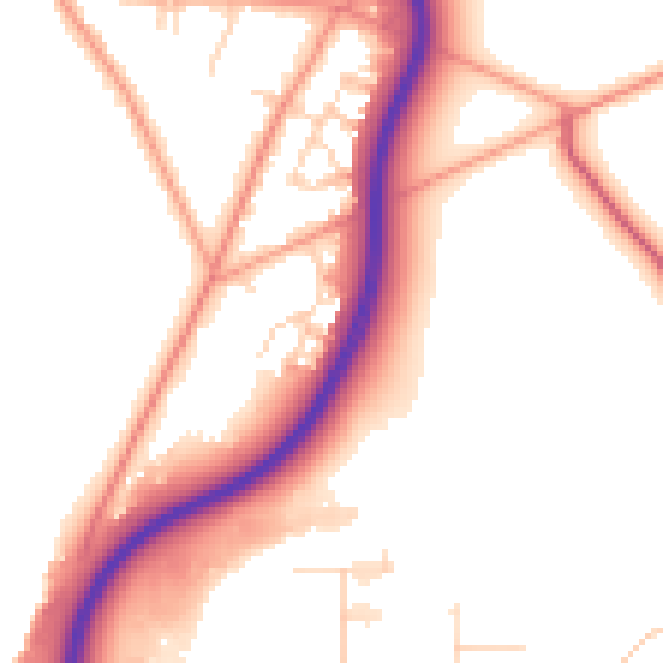 Daytime road noise heatmap for NN3 7DY