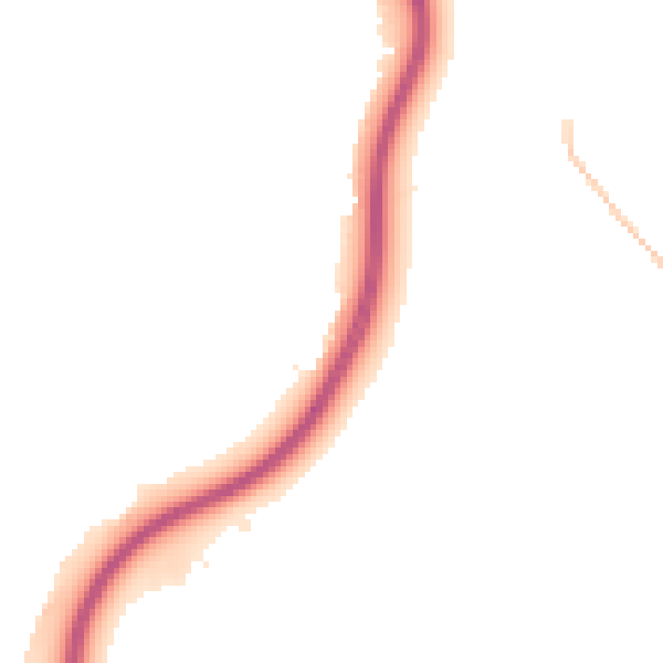 Night-time road noise heatmap for NN3 7DY