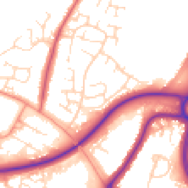 Daytime road noise heatmap for NN3 7HS