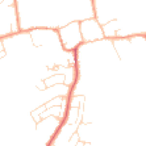Daytime road noise heatmap for NN3 7QS