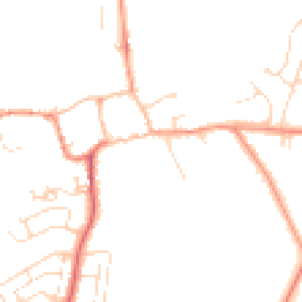 Daytime road noise heatmap for NN3 7TA