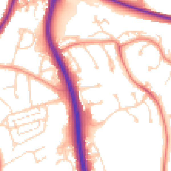 Daytime road noise heatmap for NN3 8AZ