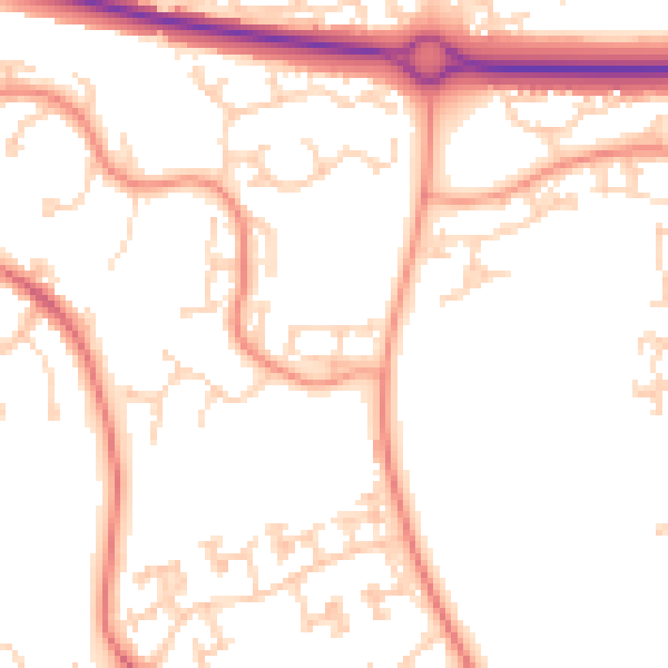 Daytime road noise heatmap for NN3 8NR