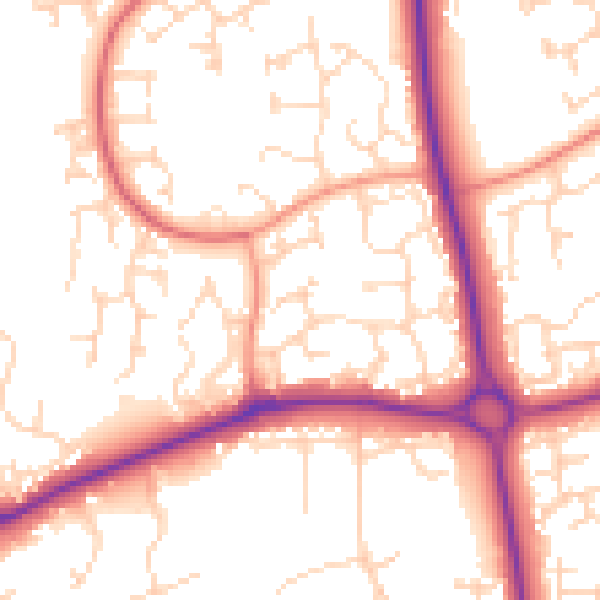 Daytime road noise heatmap for NN3 8PB