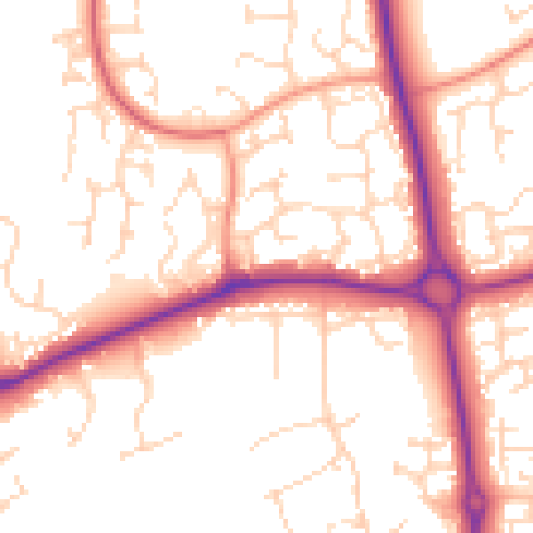 Daytime road noise heatmap for NN3 8PG