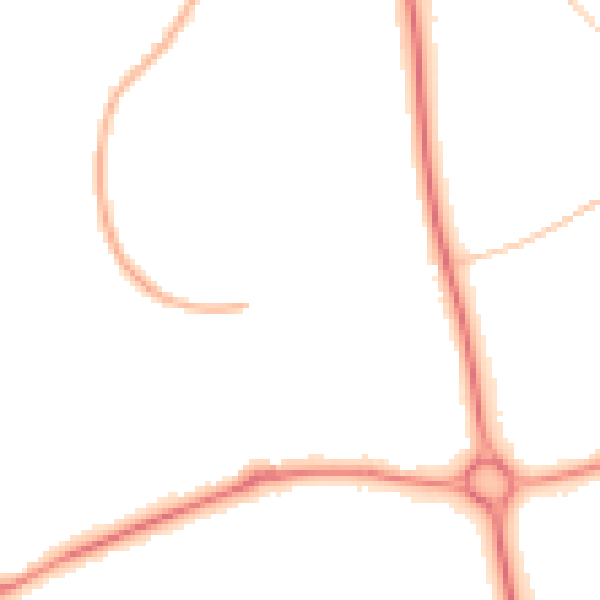 Night-time road noise heatmap for NN3 8PX