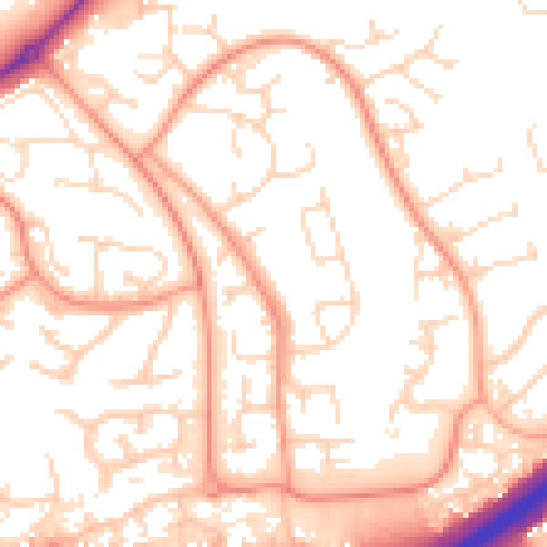 Daytime road noise heatmap for NN3 9AG