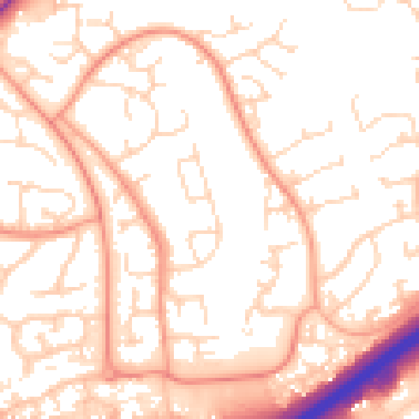 Daytime road noise heatmap for NN3 9AL