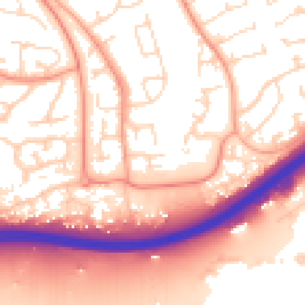 Daytime road noise heatmap for NN3 9AR
