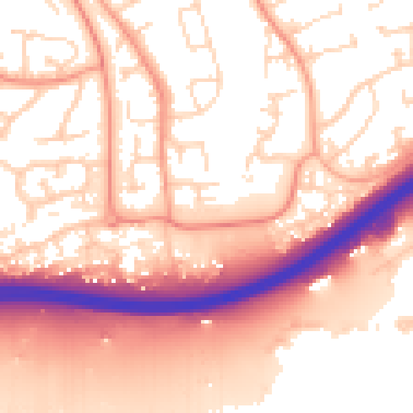 Daytime road noise heatmap for NN3 9AS