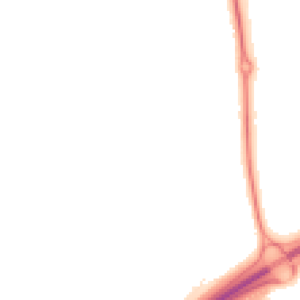 Night-time road noise heatmap for NN3 9BS