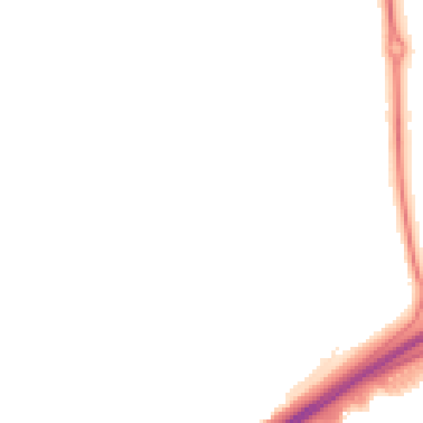 Night-time road noise heatmap for NN3 9BW