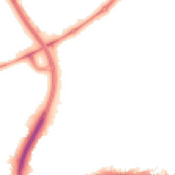Night-time road noise heatmap for NN3 9DP